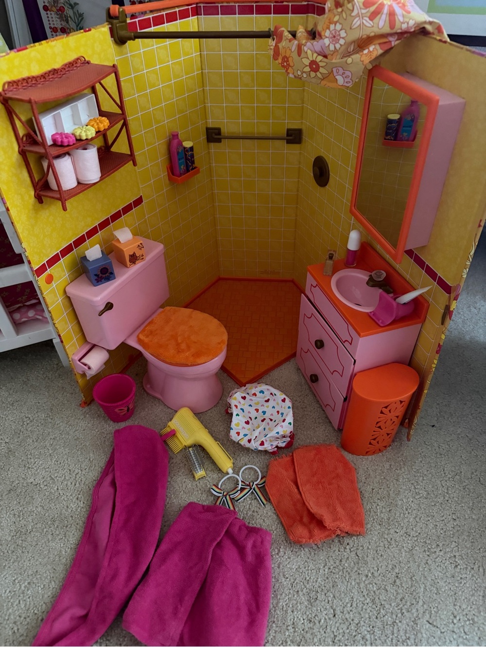 American Girl bathroom set
